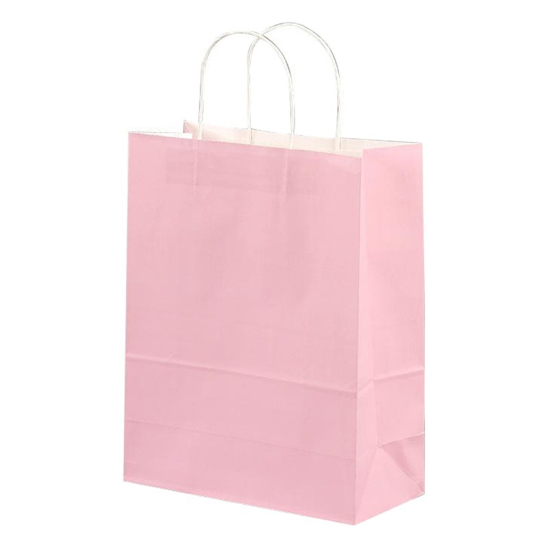 Marca bolsa de regalo rosa papel kraft bolsa de regalo de compras bolsa de joyería bolsa de embalaje ropa fabricante de bolsas de mano