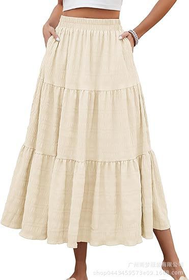 外国貿易の女性の夏のボヘミアンのギャザーのA字のふらふらしています。|undefined