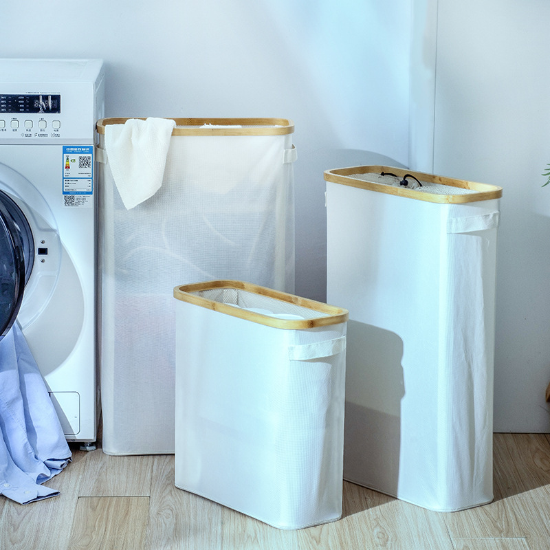 Cestas de ropa sucia transfronterizas cestas de lavandería estrechas cestas plegables con cubierta cestas de almacenamiento de ropa sucia almacenamiento de tiendas de hot pot