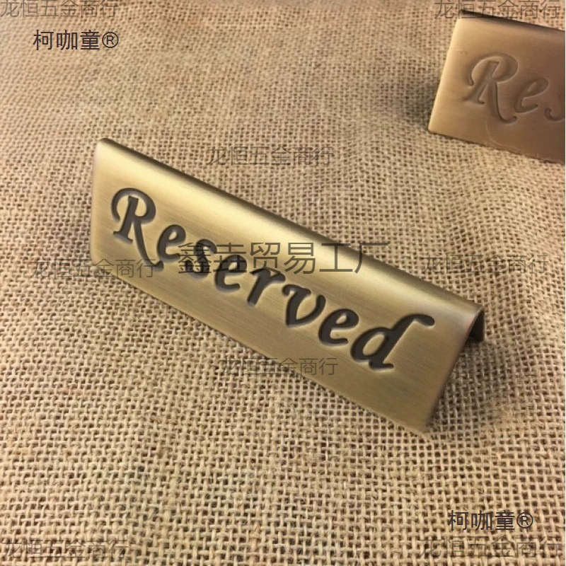 Винтажная медная нержавеющая сталь, резервный знак, настольная карта, китайская и английская настольная карта, карта сиденья, ресторан, креативный рабочий стол Metabo