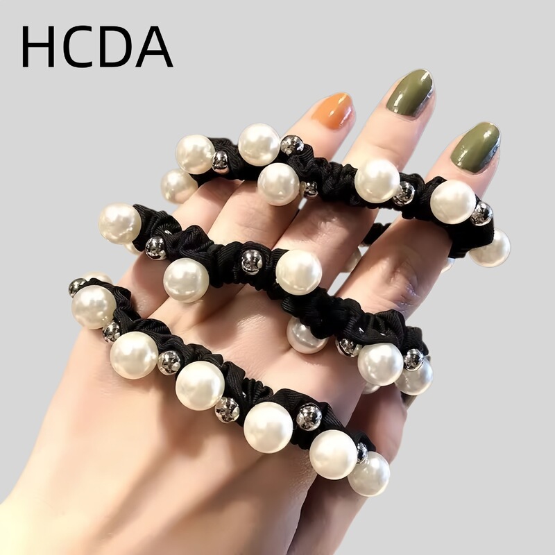 Hair Tie Hair Accessory with Beads, Korean Imitation Pearl Bracelet, Seamless Hair Band, Dual-Use High-Elastic Rubber Band for Ponytail Hair Tie Hair Accessory with Beads, Korean Imitation Pearl Bracelet, Seamless Hair Band, Dual-Use High-Elastic Rubber Band for Ponytail