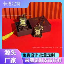 999足金古风饰品黄金万两 虎虎生威令牌钥匙扣包包挂饰可商务礼品