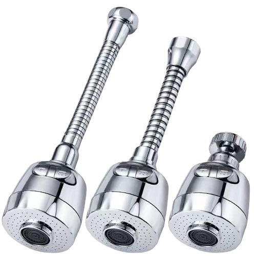 Kitchen faucet splash-proof head pressure boost shower head extender spout water-saving 360-degree swivel extension bubbler