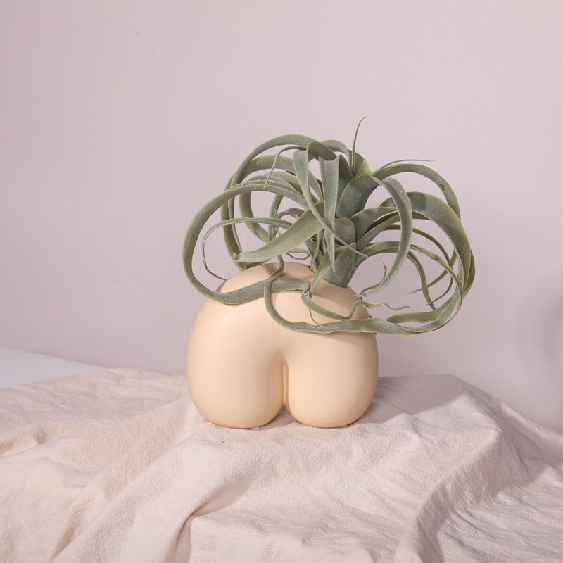 Arte abstracto decoración florero de cerámica decoración salón escritorio decoración del hogar flor seca arreglo de flores Decoración