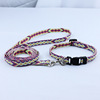 Cross -border original pet dog collar traction rope ethnic style compile neck circle cat small dogs walking cat and dog rope