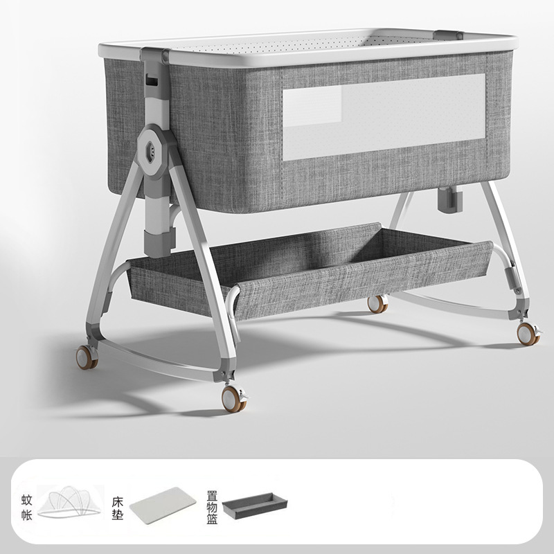 Cuna multifuncional mesa de pañales plegable móvil cama grande empalmada cama grande cama bb portátil al por mayor transfronteriza cuna