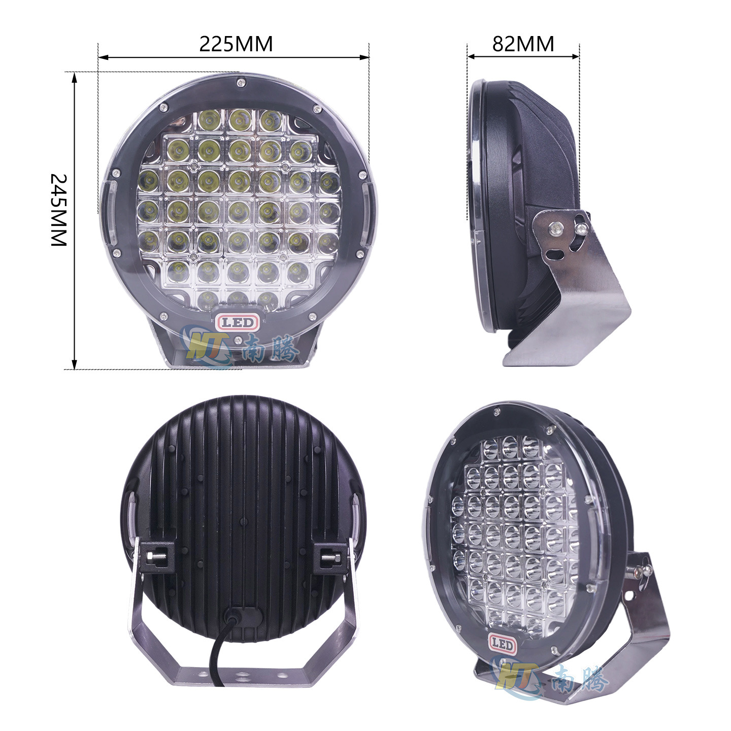 Carcasa de luz para vehículo todoterreno de 9 pulgadas y 185W de alta potencia, carcasa de foco para coche, carcasa de luz de techo, accesorios para carcasa de luz de coche.