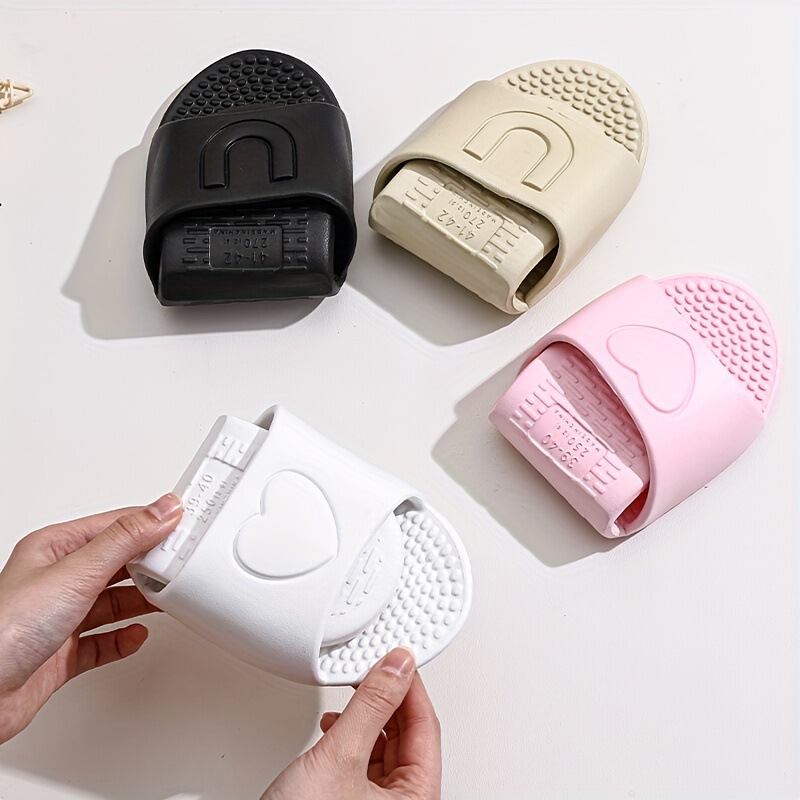 2025 Cross-Border New European and American Easy-To-Carry Foldable Travel Slippers Women's Non-Padded Slippers