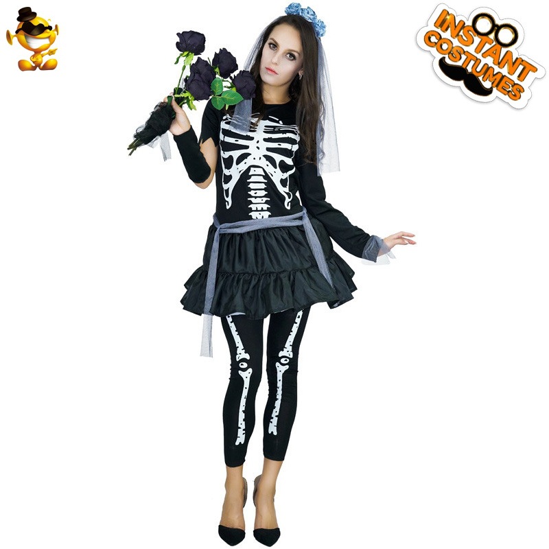 Fantasma hueso cráneo traje adulto Halloween Cosplay cráneo vestido fiesta carnaval ropa distribución al por mayor