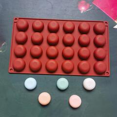 24連平底半圓136巧克力餅乾模蛋糕模具雪糕糖果硅膠模具