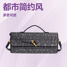 跨境爆品小众编织单肩法棍包时尚横款手拿包风琴女士斜跨包长款包