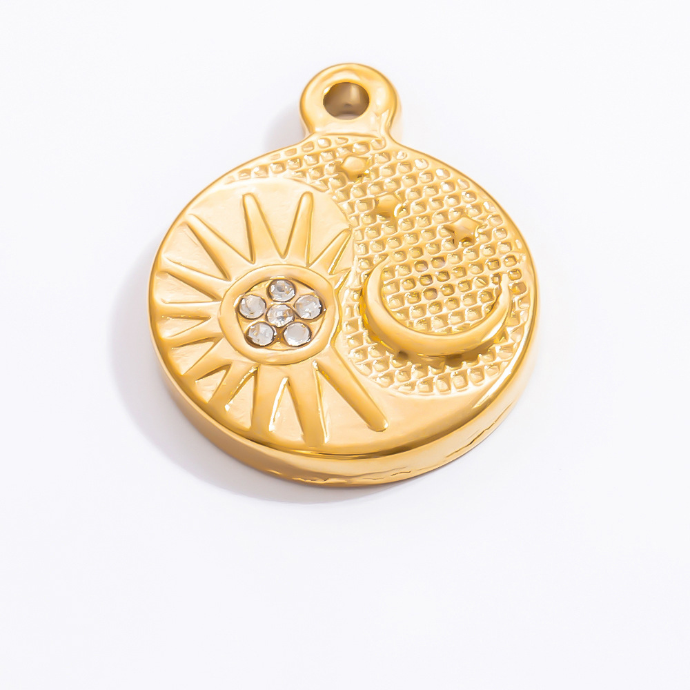 3g Weight 0.03µm-0.05µm Gold Plating Thickness PVD Coated Gold Plating Process Pendant Jewelry Making Type 32.47mm Jewelry Making Size Real Gold Plated Plating Material Pearl, Zircon Inlay Material DIY Jewelry Accessories Classification 1 Piece Quantity 304 Stainless Steel Material Sun, Moon, Heart Shape Pattern All Seasons Season Polished Finish Simple Style Style Waterproof Non Tarnish, Inlay Craft 1 Piece 32.47mm 304 Stainless Steel Pearl Zircon PVD Coated Real Gold Plated Sun Moon Heart Shape Polished Pendant DIY Jewelry Accessories 14