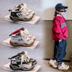 男童户外登山鞋2025秋季新款儿童运动鞋韩版潮女童休闲鞋高帮板鞋