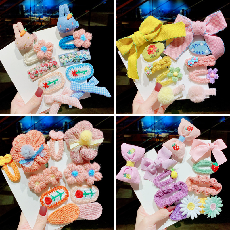 children Hairpin girl Card issuance the republic of korea princess lovely Flower Headdress girl Edge clamp Liuhaijia baby Small clip