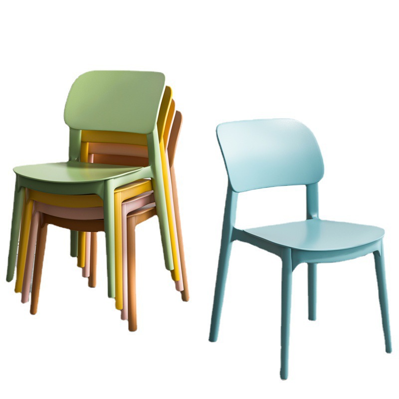 Nórdico silla de plástico engrosada hogar taburete mesa de comedor y silla simple escritorio aprendizaje moderno Banco silla trasera