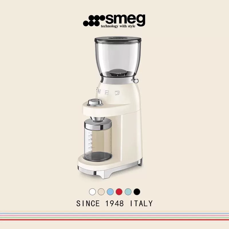 Кофемашина SMEG CGF01 бытовая ретро электрическая с жерновой кофемолкой для зерен