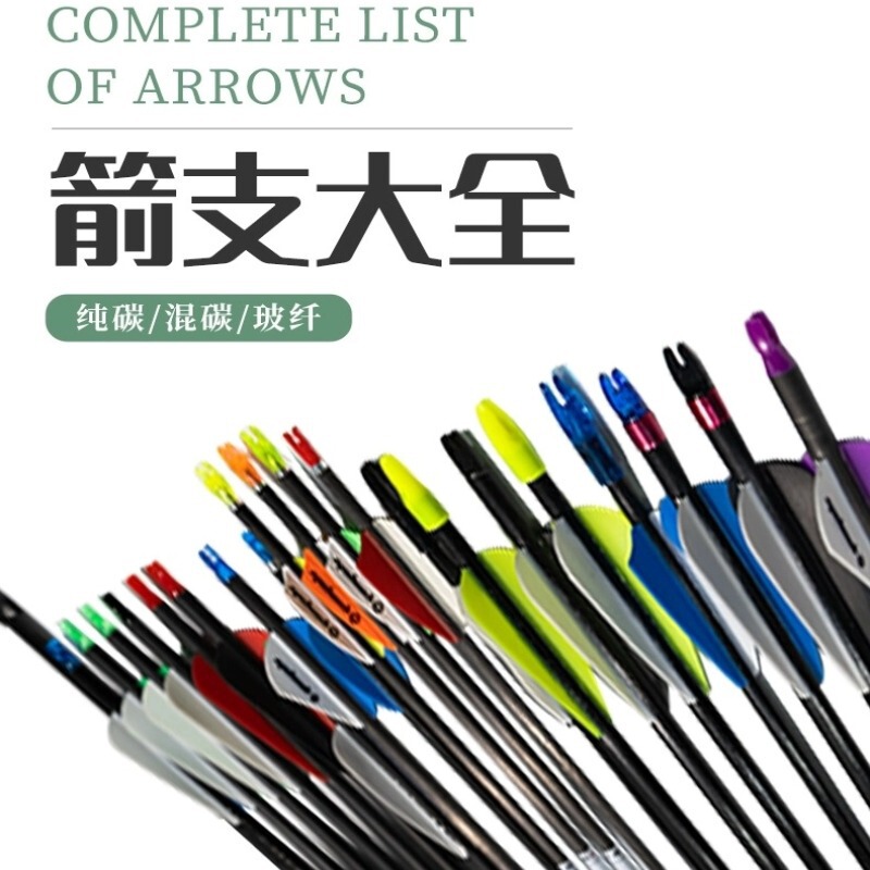 Recurve Dual-Purpose Competitive Archery Accessories, Bow and Arrow Shafts, Manufacturer Wholesale Fiberglass Arrows, Mixed Carbon Arrows, Pure Carbon Arrows, Feather Arrows