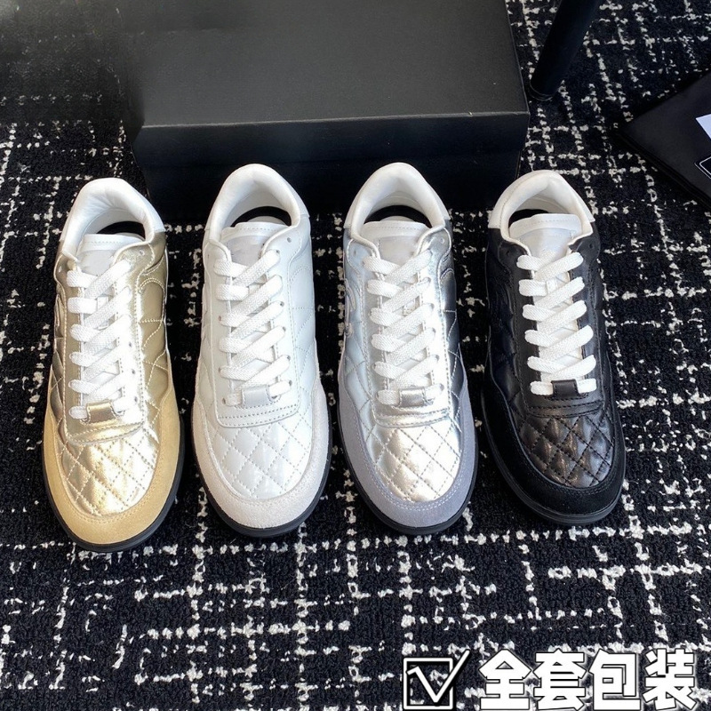 Double C Sheepskin Chanel-Style Sneakers for Women, Hidden Diamond Pattern German Training Shoes, Lace-Up Versatile Comfortable Casual Shoes Double C Sheepskin Chanel-Style Sneakers for Women, Hidden Diamond Pattern German Training Shoes, Lace-Up Versatile Comfortable Casual Shoes