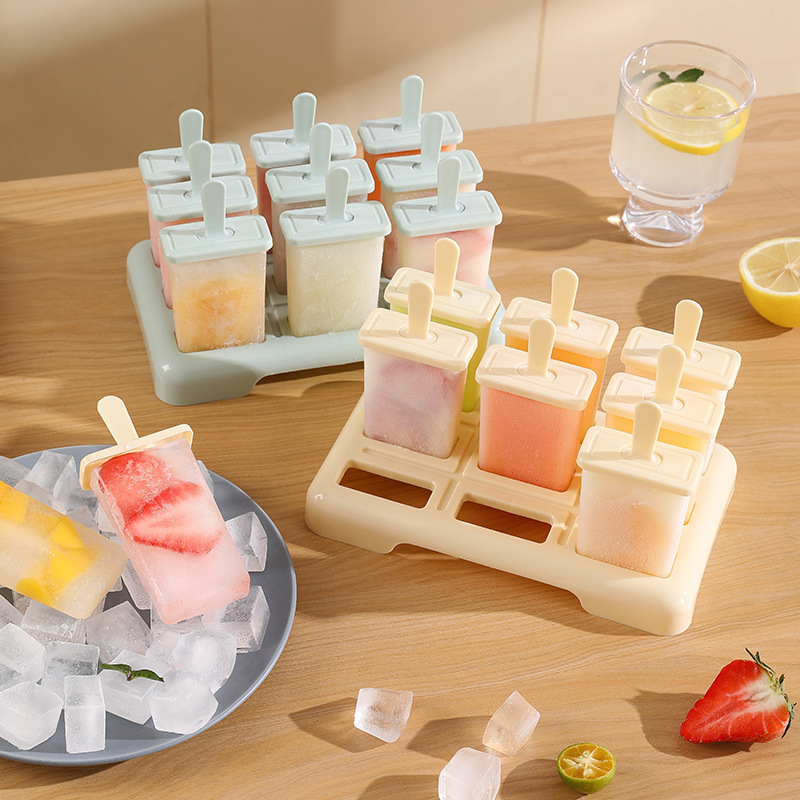 Molde de helado doméstico multi-paquete de helados helados helados caja de helado de grado alimenticio silicona antiadherente desmoldeo artefacto mágico