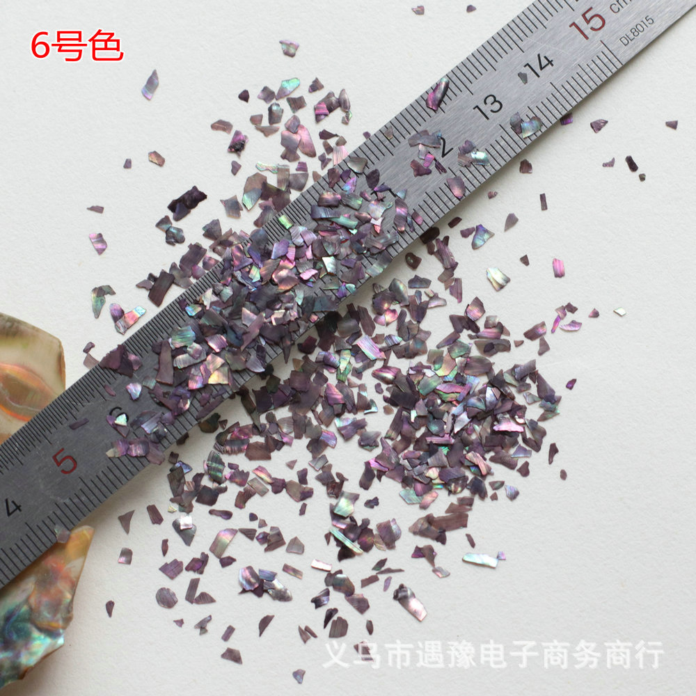 New 1-3mm ultra-thin colorful abalone shellfish fragments nail art irregular shell sequins diy nail jewelry wholesale