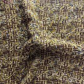 金黄色小香风面料外套马甲套装设计师服装面料衣服鞋子包包发饰布