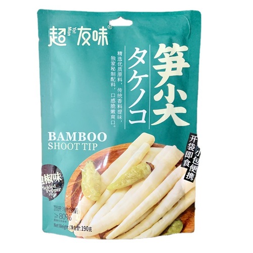 Chao Youwei Leisure Vegetable Snack Pickled Pepper Flavor Enoki Mushrooms Ready-to-Eat Single-Serve Portable Spicy Flavor Bamboo Shoots Lettuce