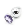 Small-7.3 thick 2.8-metal anal plug light purple drill