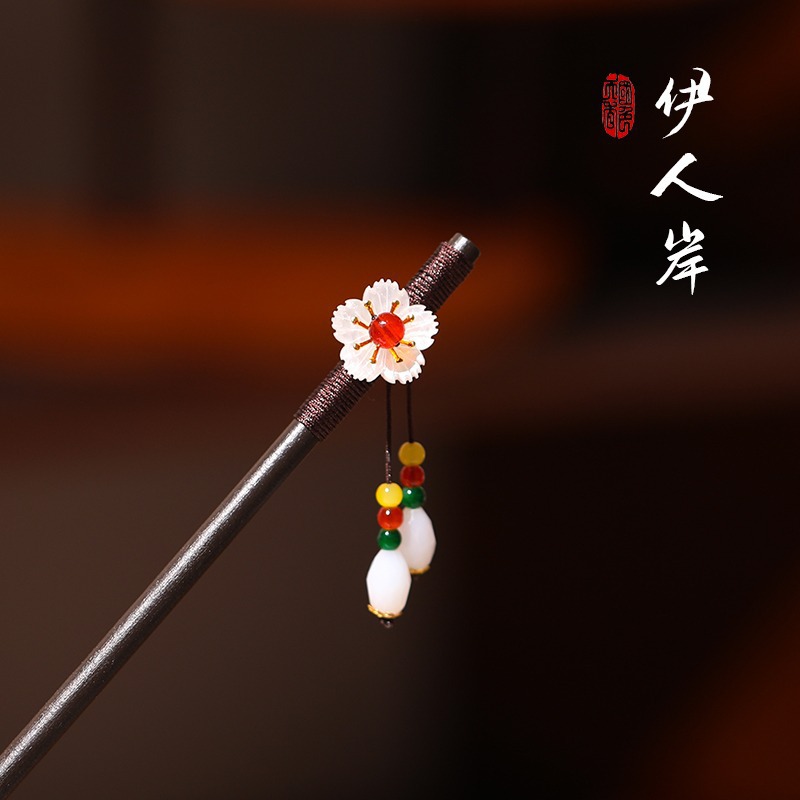 Nuevo estilo chino flange flores alfileres de cabello de alta calidad mujer cabeza trasera alfileres de cabello chino cheongsamos alfileres de cabello tocado