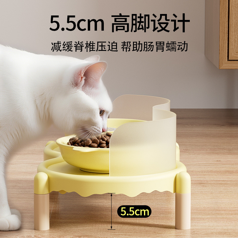 バブル猫ボウルラックセラミック猫ボウル犬ボウルキャットフードボウルダブルボウル水ボウルフードボウルライスボウル飛沫防止と転倒しにくい|undefined