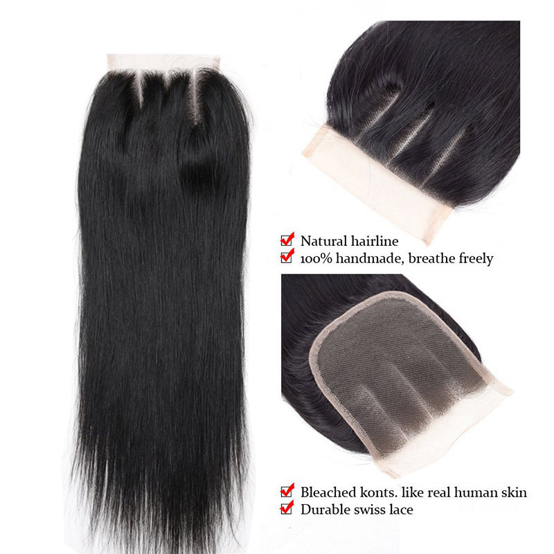 Xuchang Factory Direct Supply 4*4 13*4 Straight Lace Hair Block Smooth Hair High Quality Human Hair Wig