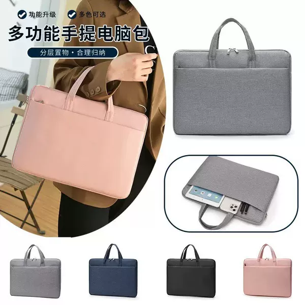 15inch Shockproof Laptop Bag with Inner Lining, Portable Briefcase, Unisex, Can Be Printed with Logo, Suitable for Both Men and Women