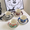 Coffee ceramics, small set, design retro afternoon tea, cup, french style