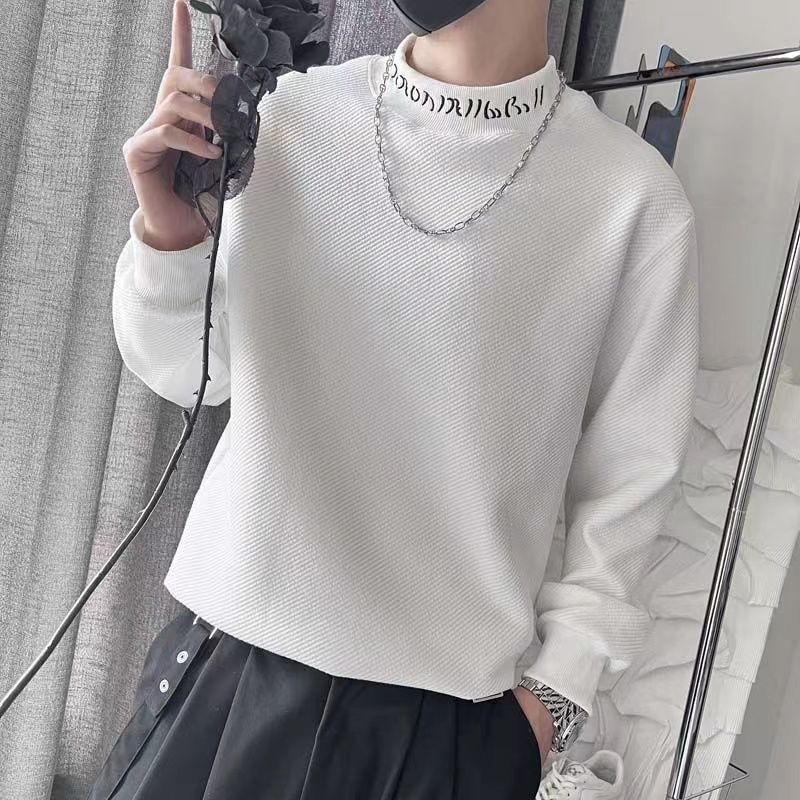 Letter Design Round Neck Sweatshirt for Men 2025 Autumn and Winter New Style Handsome Inner Long-Sleeved T-Shirt Bottoming Shirt Top Letter Design Round Neck Sweatshirt for Men 2025 Autumn and Winter New Style Handsome Inner Long-Sleeved T-Shirt Bottoming Shirt Top