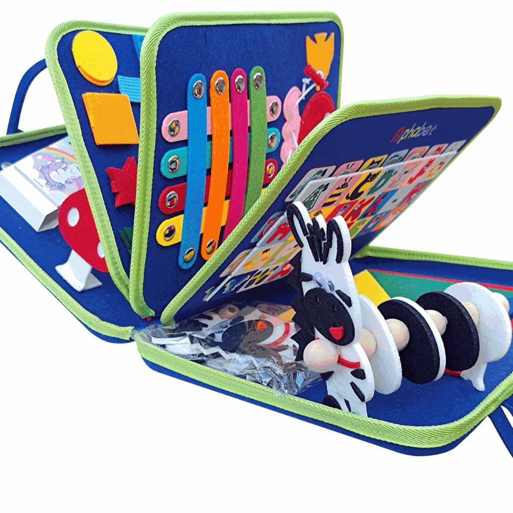 Bolsas de capacitación de felt transfronterizas en caja de felt board educación temprana bolsas de felt Amazon juguetes de venta caliente tablero de felt creativo