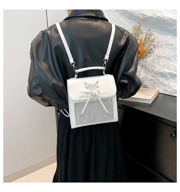 540g Weight Synthetic Leather Lining Material Sewing Thread Fashion Element Magnetic Buckle Closure Type Double Shoulder Straps Strap Type Functional Backpack Bags Type Casual, Daily Occasion Pu Leather Material Women's Backpack Backpack Color Block Pattern All Seasons Season Women's Gender Cute, Streetwear Style Square Shape Color Block Casual Daily Women's Backpack Functional Backpack 23