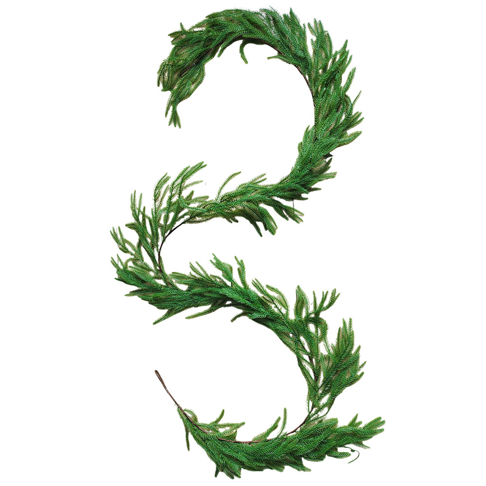 Transfronterizo amazónica imitación aguja de pino caña decoración navideña cipred pino zorro puerta colgante guirnaldas colgando pared