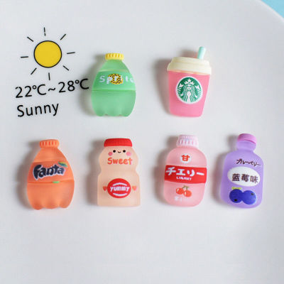 new pattern Scrub Blueberry coffee Sprite Drinks bottle resin magnetic Refrigerator sticker parts Mobile phone shell diy