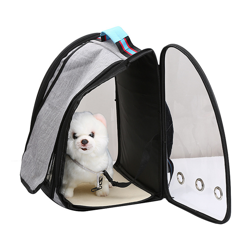 Processing and Customizing New Pet Dog and Cat Backpack Transparent Mesh Ventilated and Breathable Foldableing Simple and Portable Cat Backpack Processing and Customizing New Pet Dog and Cat Backpack Transparent Mesh Ventilated and Breathable Foldableing Simple and Portable Cat Backpack