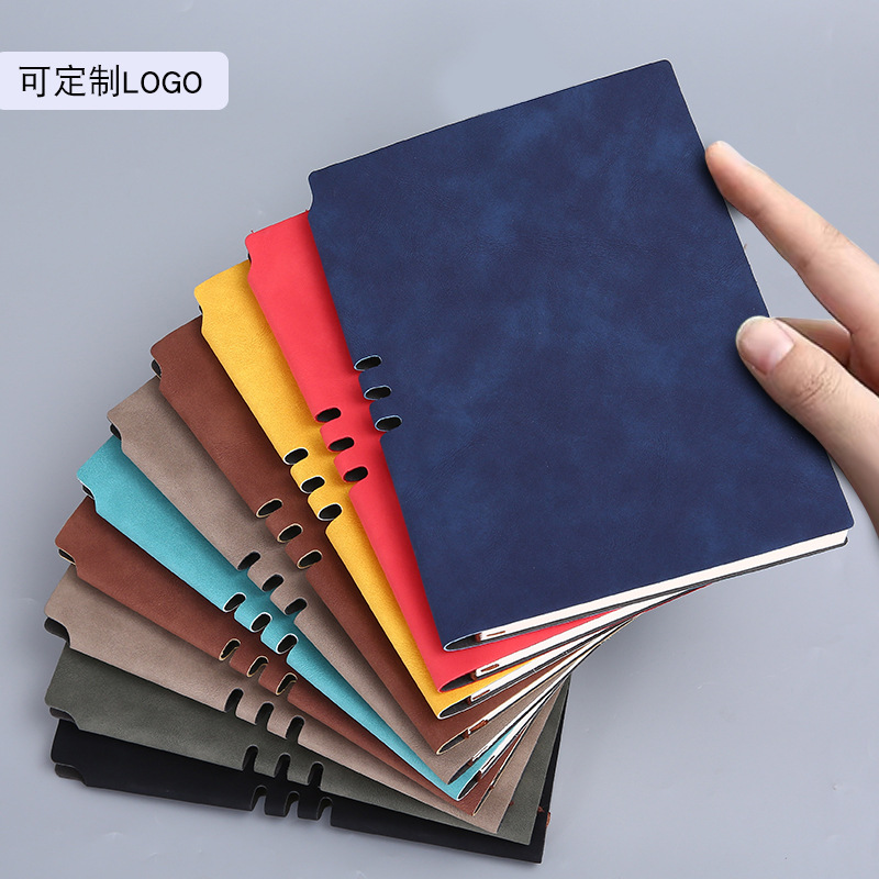 A5 양모 노트북 맞춤형 중공 메모장 간단한 멀티 컬러 스킨 센스 사무실 문구 A6 작은 일기