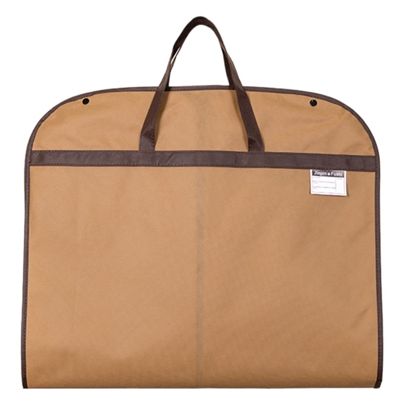 En stock no tejido traje bolsa de polvo negro portátil hebilla traje bolsa cremallera alargada ropa de almacenamiento bolsa colgante