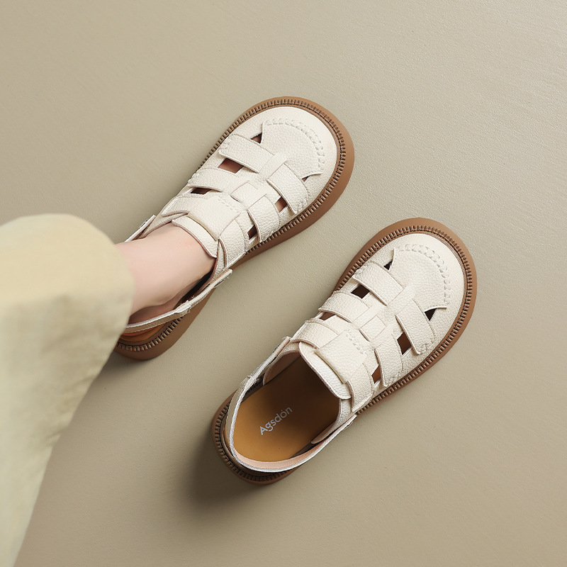 Sandalias romanas de león antiguo para mujeres 2026 nueva primavera dos vestir una parte gruesa con una falda para usar zapatillas