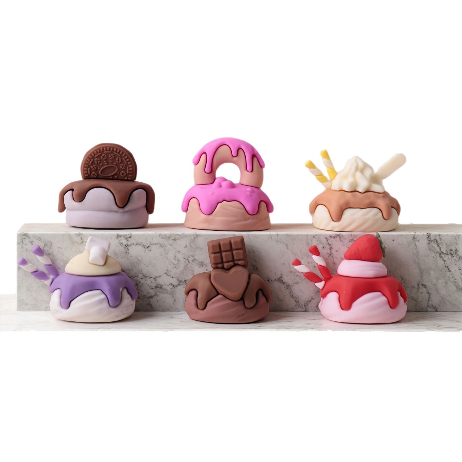 Amazon's Popular Ice Cream Lip Gloss Pvc Soft Rubber Perfume Cap Protective Bottle Cap Cover Factory