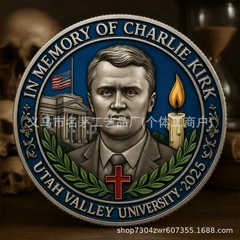 跨境新品Charlie Kirk Memorial Coin查理·柯克纪念币