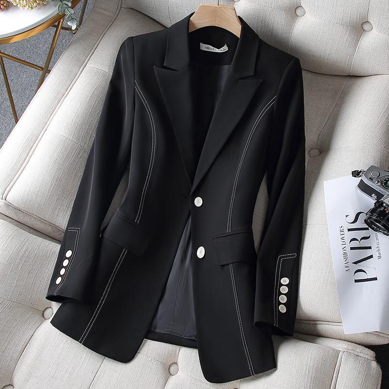 Black suit jacket female small 2022 spri...
