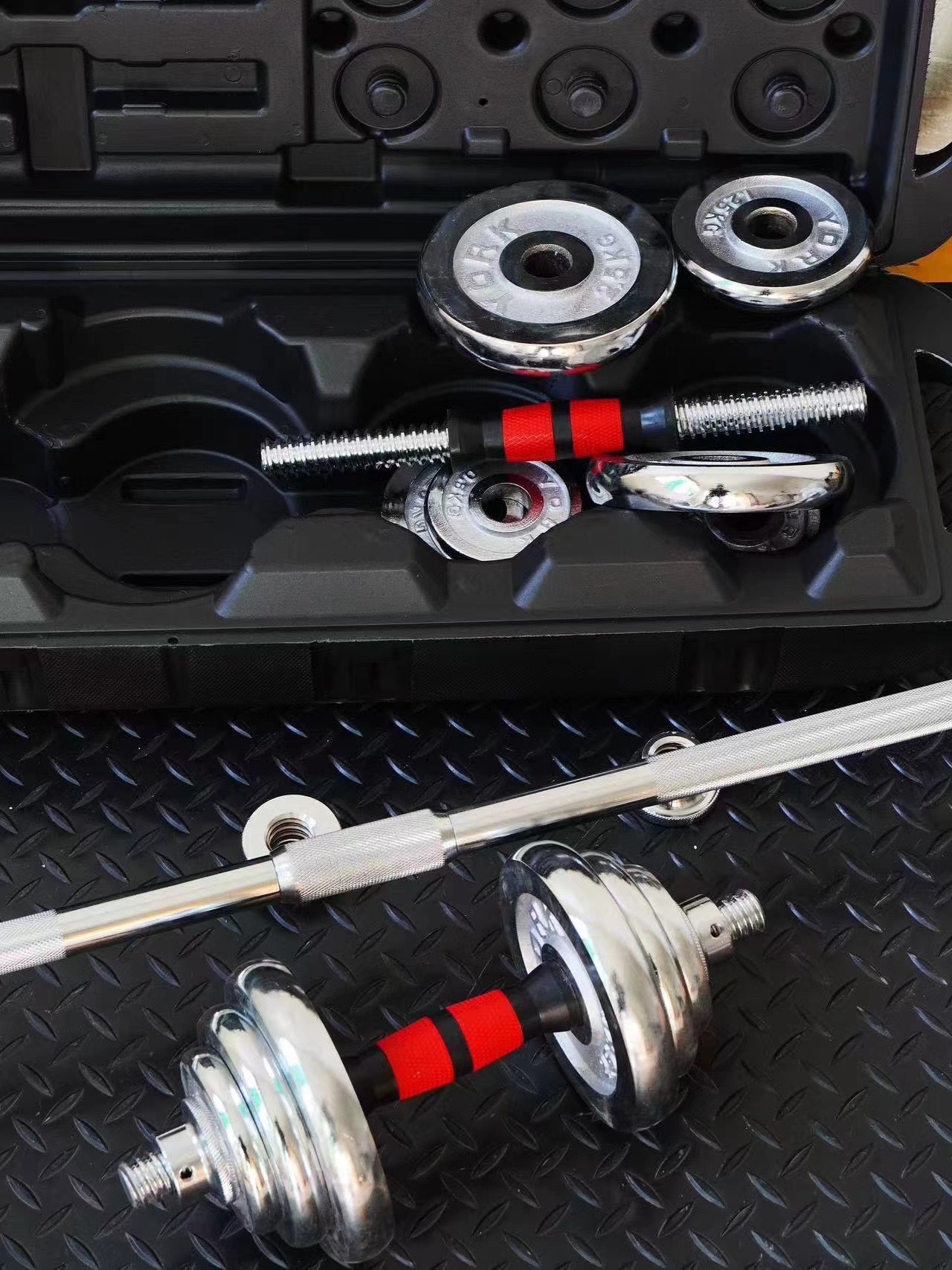 Electroplated Dumbbell Set Fitness Equipment Electroplated Dumbbell Training Adjustable Solid Dumbbell Set Electroplated Dumbbell