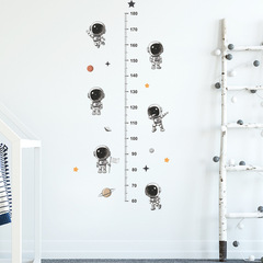 New FX-D227 cartoon astronaut height sticker children's bedroom entrance wall beautification decorative wall sticker self-adhesive