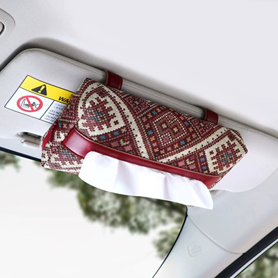 Car tissue box/set, Car Sun Visor Tissue - sun-visor-tissue-boxburgundy