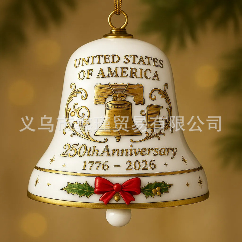 跨境新品United States 250th Anniversary Bell Ornament亚克力|undefined