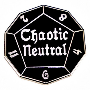 Dragon and dungeons brooch chaos neutral individualism pin badge metal alloy paint enamel badge