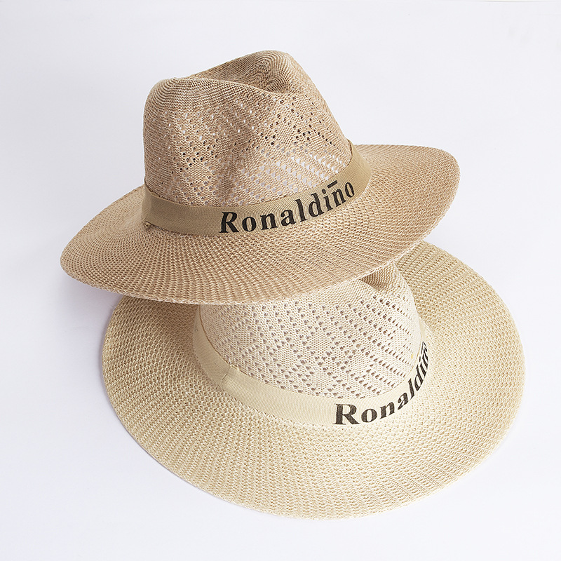 Wide Brim Cowboy Hat For Men Breathable Summer Sun Protection_voghion.com